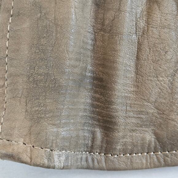 Tan Hot Leathers Motorcycle Jacket w Adjustable Straps - Picture 16 of 16